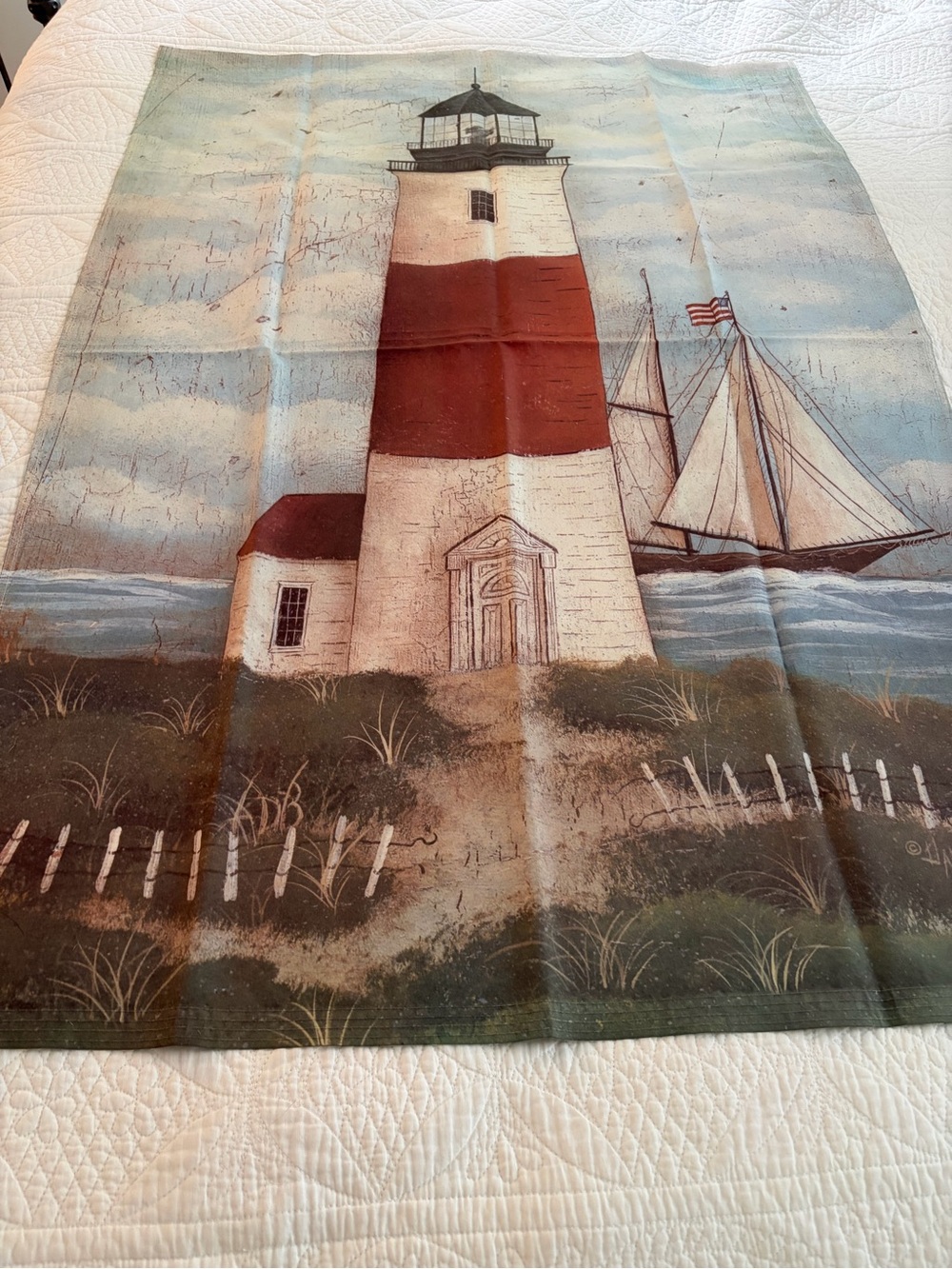 TOLAND Artist Collection House Flag. David Carter Brown. Lighthouse 36”W, 53”